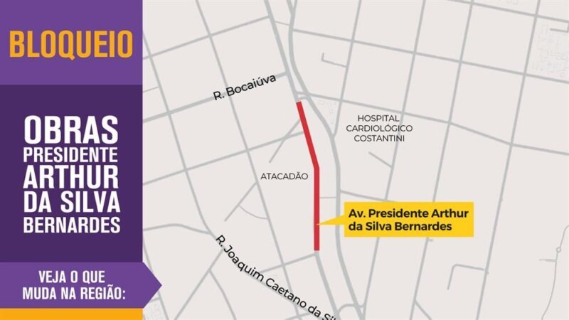 Bloqueio de fim de semana na Avenida Arthur Bernardes reduz impacto de obra do Novo Inter 2